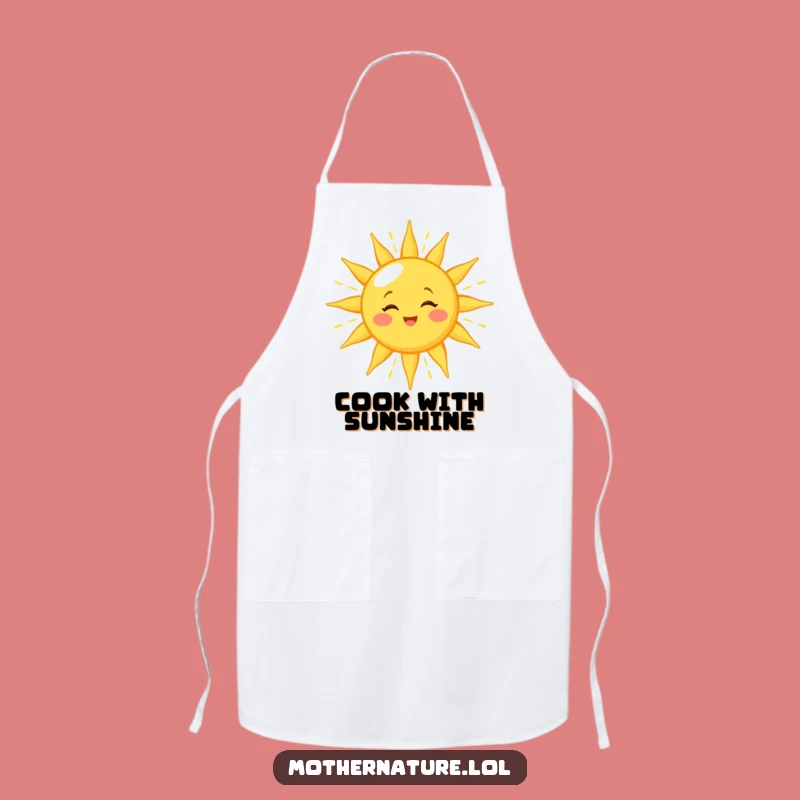 Funny Winking Sun Apron: Cheerful Kitchen Style for Golden Light Cooking
