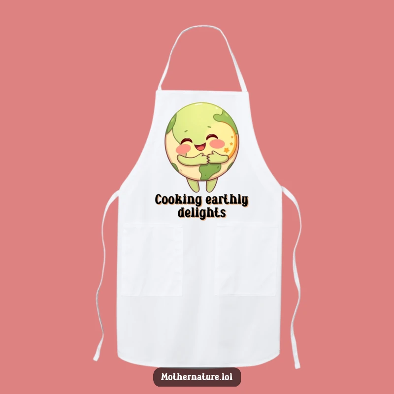 Funny Earth Hugs Moon Apron: Celestial Chef Pals, Perfect Funny Gift