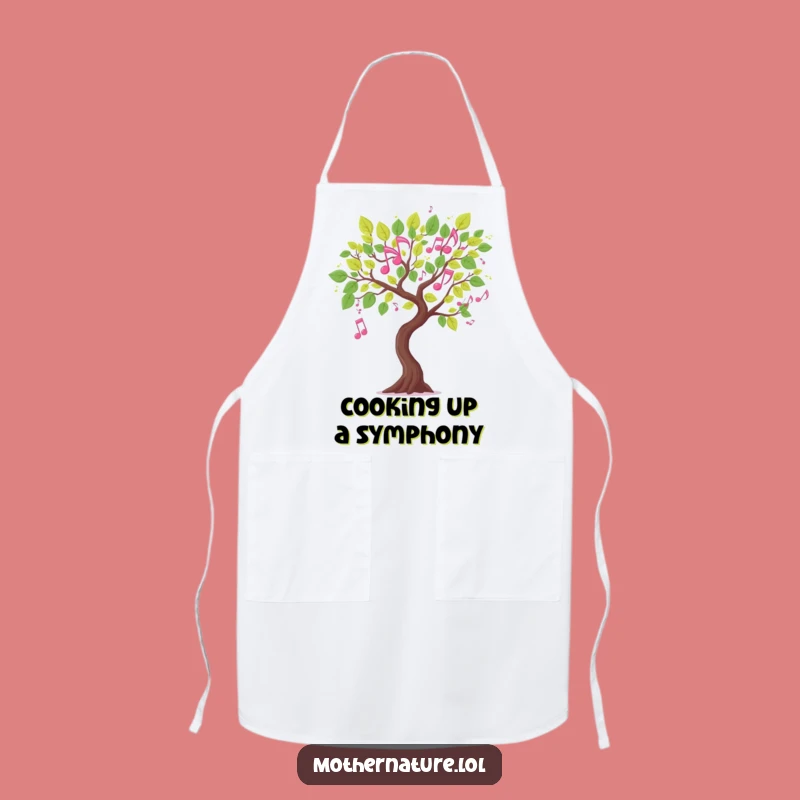 Funny Musical Tree Branch Apron: Cook to Nature's Tune, Kitchen Gift