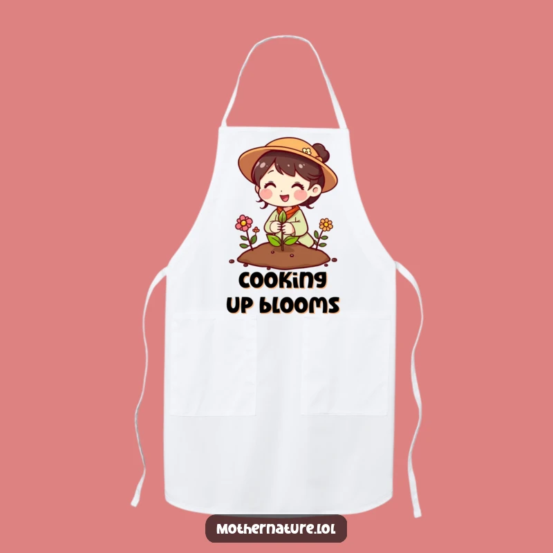 Funny Mother Nature Flower Seed Apron - Cheerful Gardener Protection