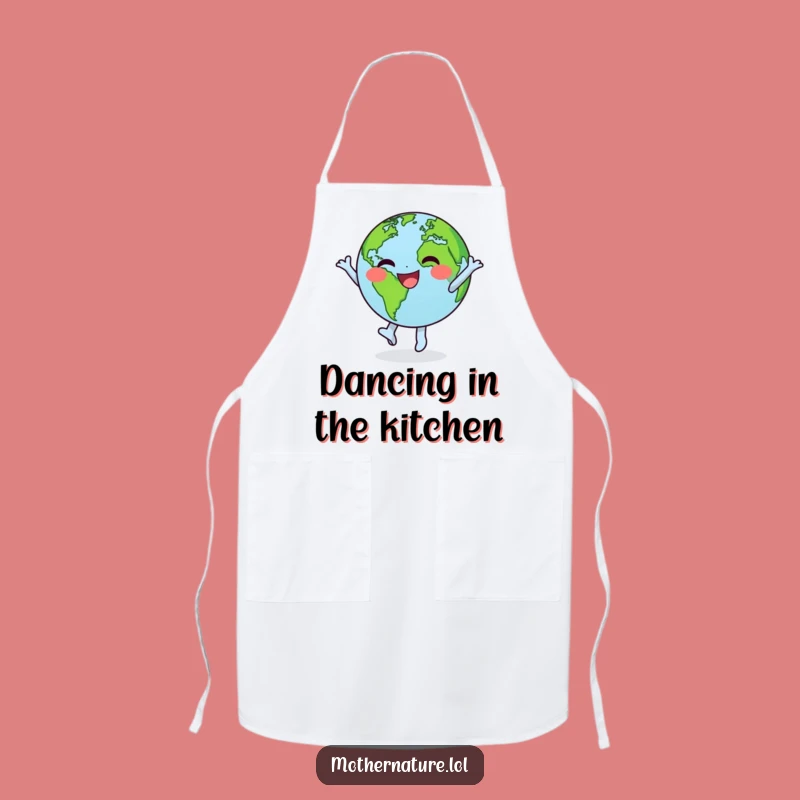 Funny Earth Dancing Apron: Joyful Chef Wear, Perfect Funny Gift