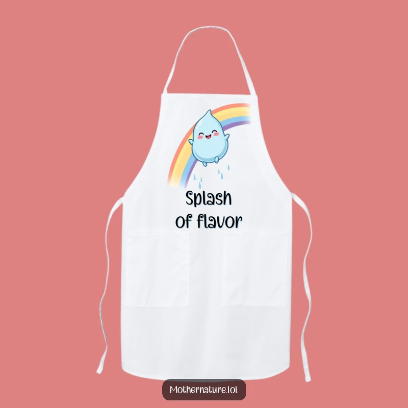 Funny Rainbow Raindrop Apron: Colorful Kitchen Style for Gleeful Cooks