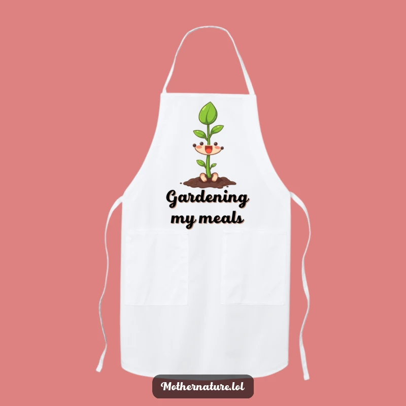 Funny Seedling Apron, Growing Leaf Kitchen Wear, Humorous Funny Gift for Gardeners