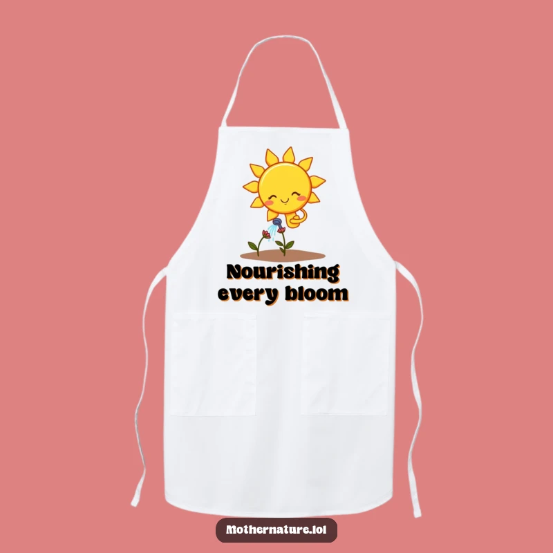 Funny Sun Watering Flower Apron: Hilarious Kitchen Helper for Garden Chefs!