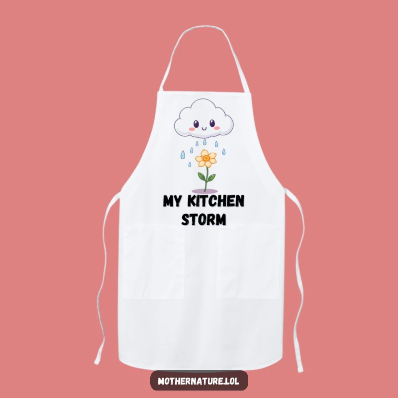 Funny Surprised Cloud Apron - Whimsical Kitchen Wear for Kind Cooks