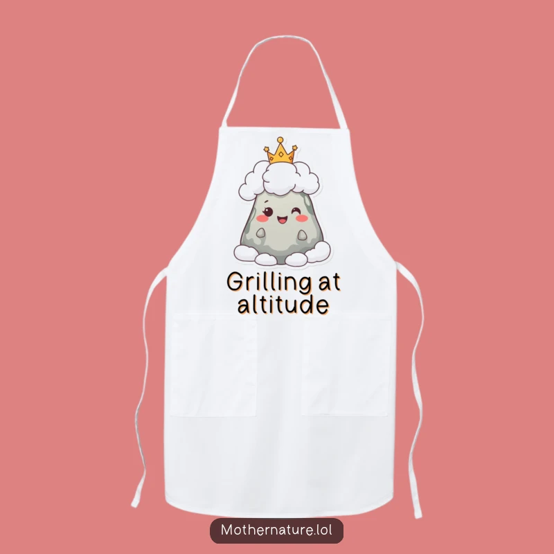 Funny Happy Mountain Apron: Majestic Chef Character Gift
