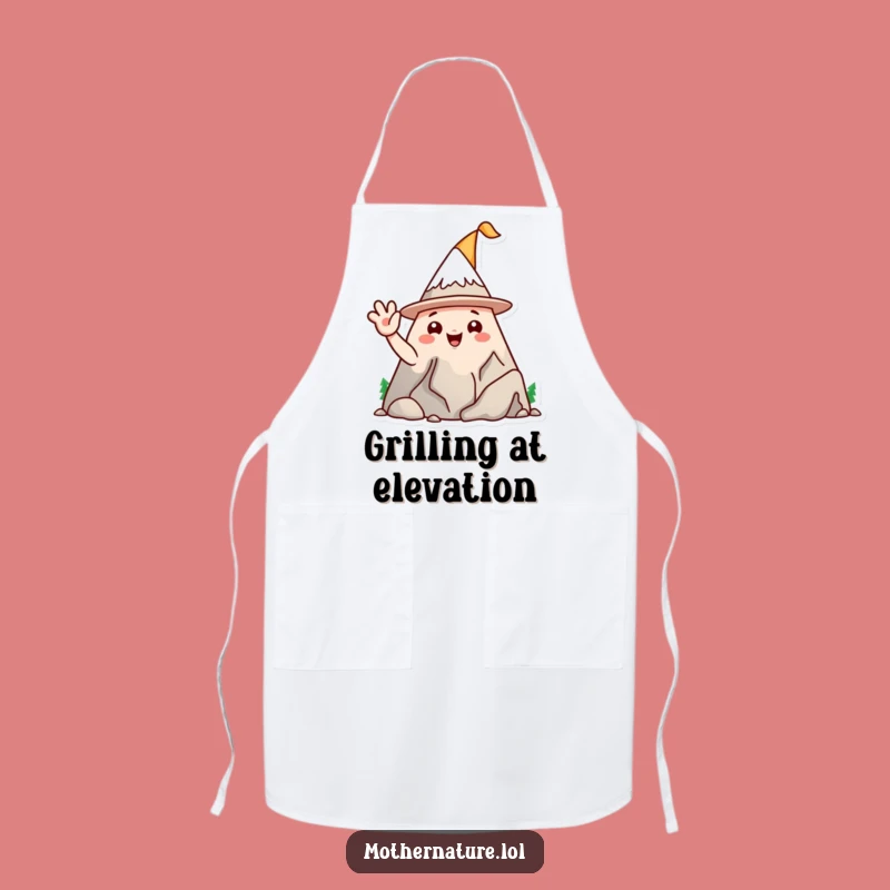 Funny Mountain Hat Chef Apron - Playful Character Cookwear