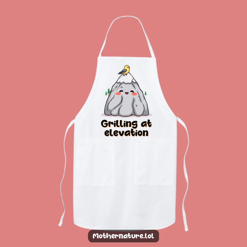 Funny Mountain Shrug Apron: Hilarious Kitchen Helper for Laid-Back Cooks!