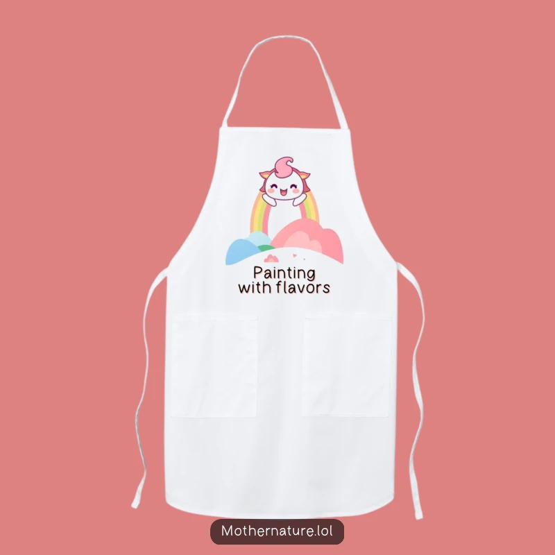 Funny Rainbow Landscape Apron: Playful Cook's Arch, Perfect Funny Gift