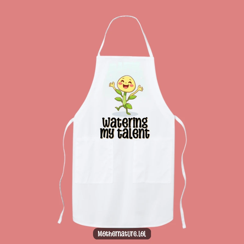 Funny Dancing Plant Apron: Cheerful Chef Character Rain Gift