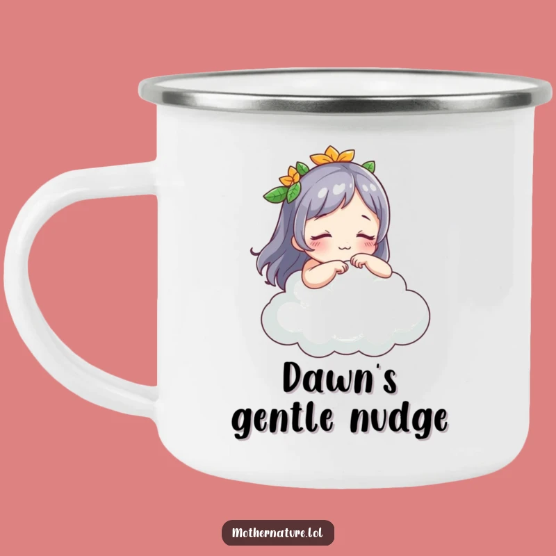 Durable Funny Mother Nature Tickling Cloud Camping Mug - Outdoor Playful Gift