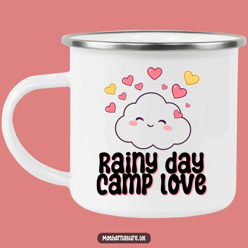 Funny Cloud Hearts Camping Mug, Cute Outdoor Fun, Hilarious Travel Mug