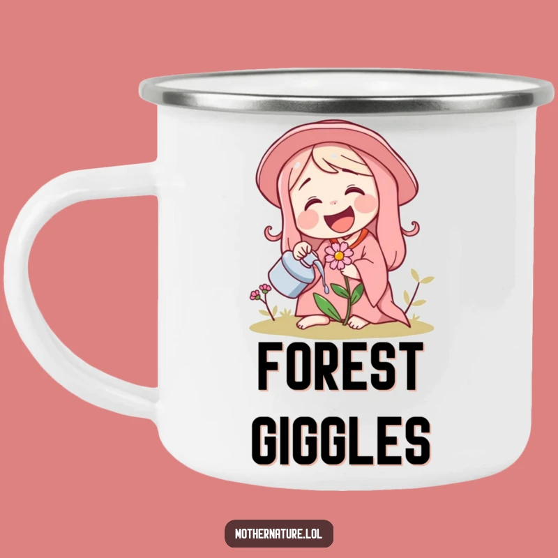 Funny Mother Nature Laughing Camping Mug, Joyful & Durable Outdoor Gear