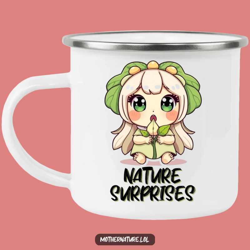 Funny Surprised Mother Nature Camping Mug, Awestruck & Durable Outdoor Gear
