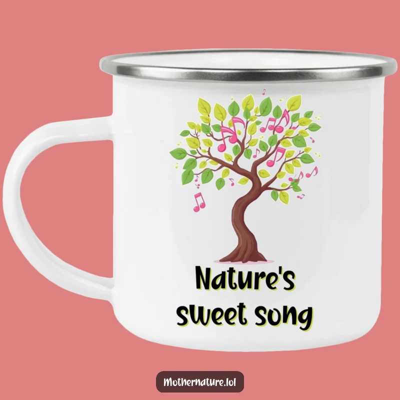 Funny Musical Tree Branch Camping Mug: Campfire Melodies, Outdoor Music Gift