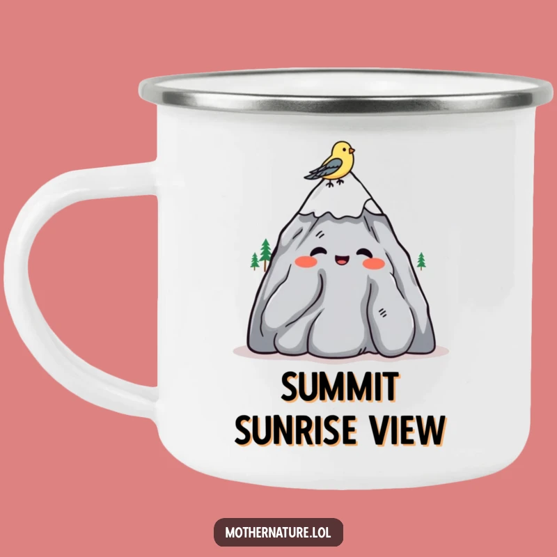 Funny Mountain Shrug Camping Mug: Hilarious Outdoor Companion for Relaxed Treks!