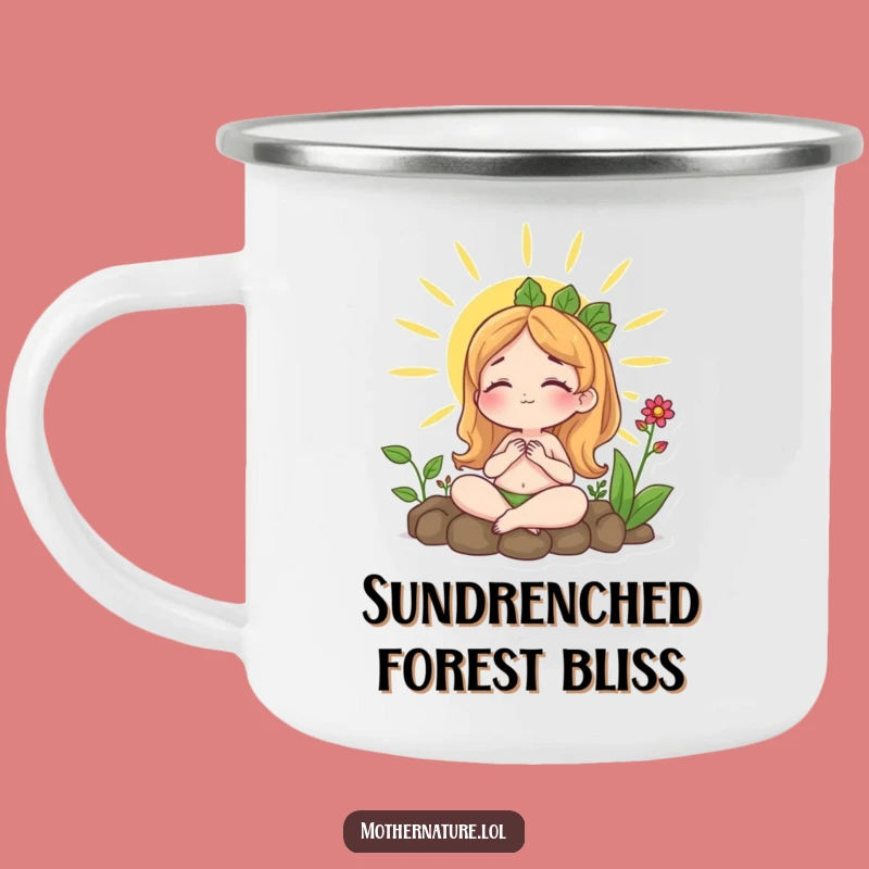 Funny Content Mother Nature Sunbathing Camping Mug - Relaxing Outdoor Companion