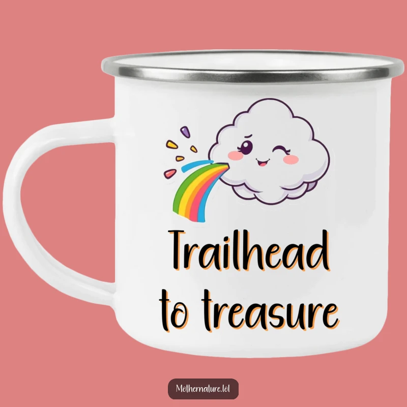 Funny Cloud Rainbow Camping Mug - Adventures with Color