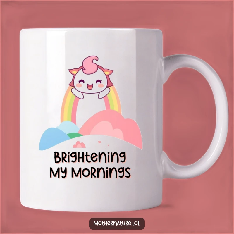 Funny Rainbow Landscape Mug: Playful Arching Joy, Perfect Funny Gift for Cheer