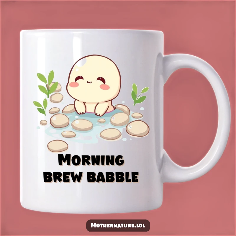 Funny Giggling Brook Mug: Happy Flowing Character Gift