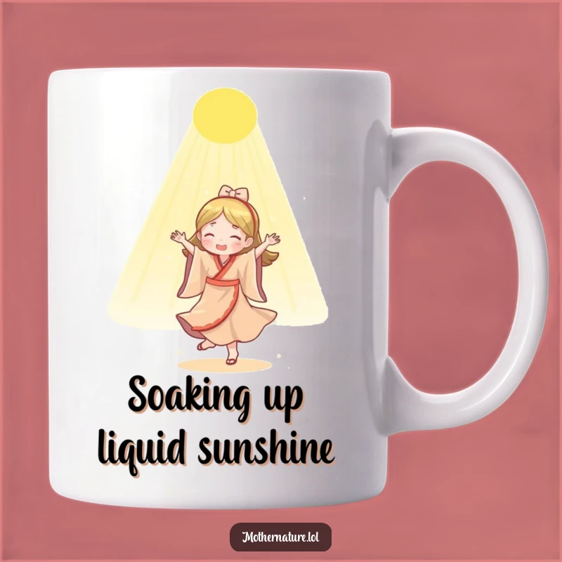 Funny Mother Nature Dancing Mug: A Joyful Sunlight Embrace Gift