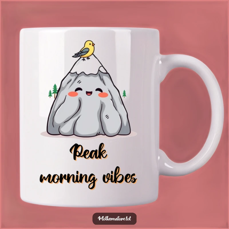 Funny Mountain Shrug Mug: Hilarious Relaxed Vibes for Nature Lovers & Easygoing Folks!