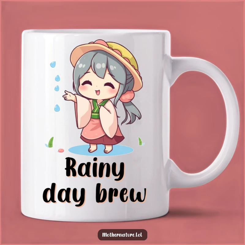 Funny Playful Mother Nature Mug, Sparkling Raindrop Toss - Whimsical Gift