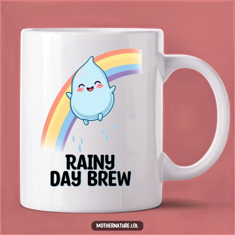 Funny Rainbow Raindrop Mug: Gleeful Sips of Joyful, Colorful Delight