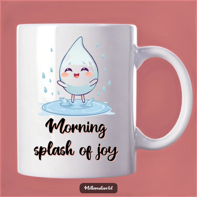 Funny Raindrop Splash Mug: Hilarious Puddle Jumping Design for Fun