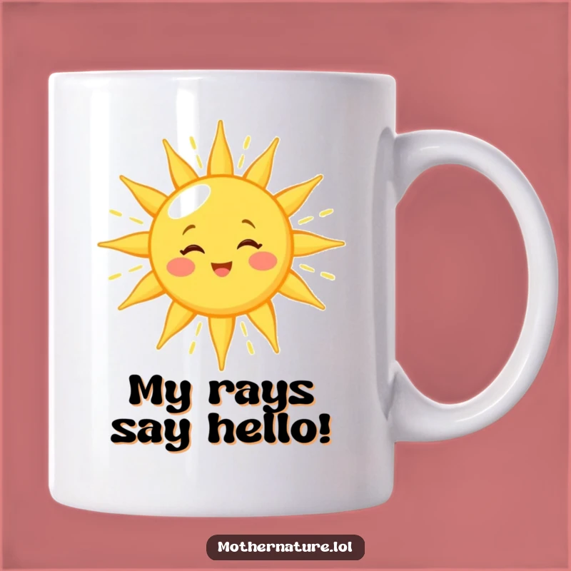 Funny Winking Sun Mug: A Cheerful Gift Showering Warmth and Golden Light