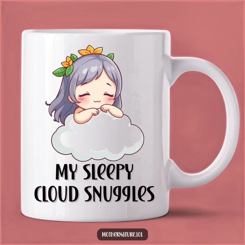 Funny Mother Nature Tickling Cloud Mug - Adorable Playful Gift for Nature Lovers