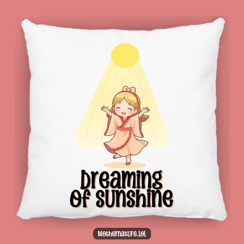 Comforting Funny Mother Nature Dancing Pillow: Soft Sunshine and Joy