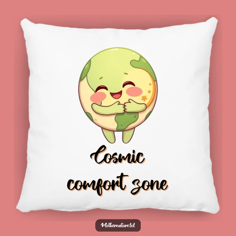 Funny Earth & Moon Pillow: Cozy Celestial Hug Cushion, Perfect Funny Gift