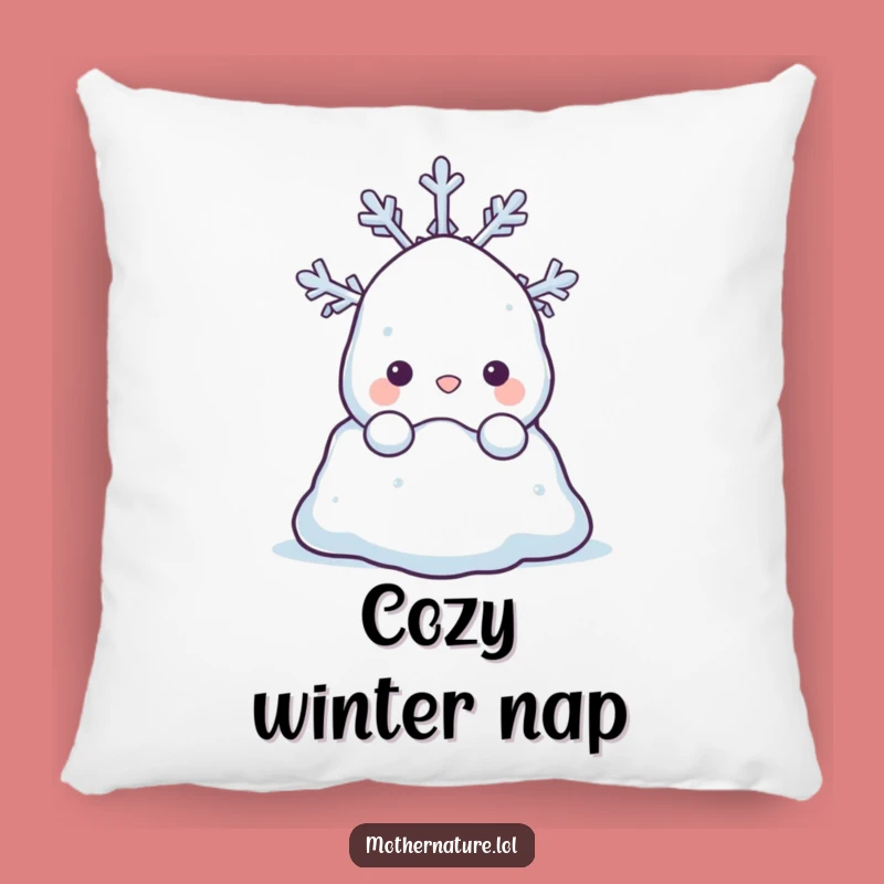 Funny Snowdrift Pillow: Shy Winter Buddy for Cozy Comfort