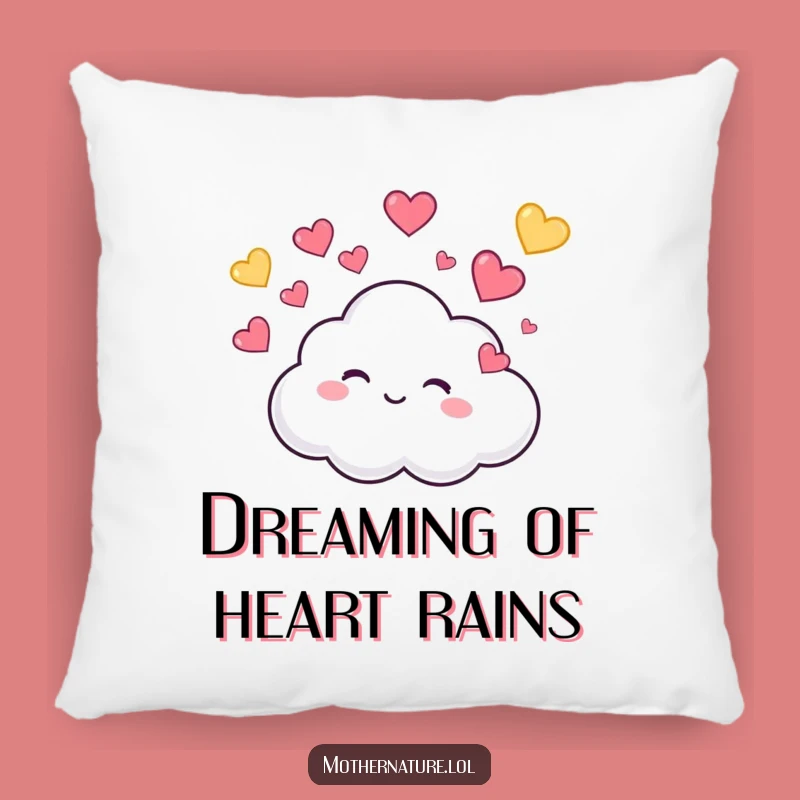 Funny Cloud Hearts Pillow, Cozy Comfort, Cute Cushion, Funny Gift