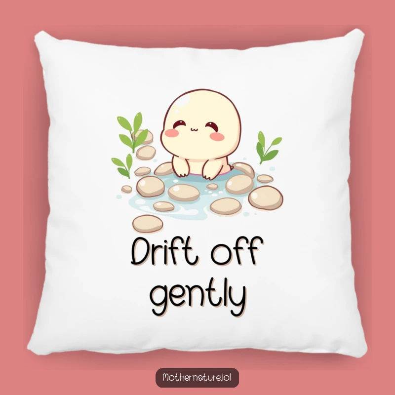 Funny Giggling Brook Pillow: Cozy Flowing Character Accent
