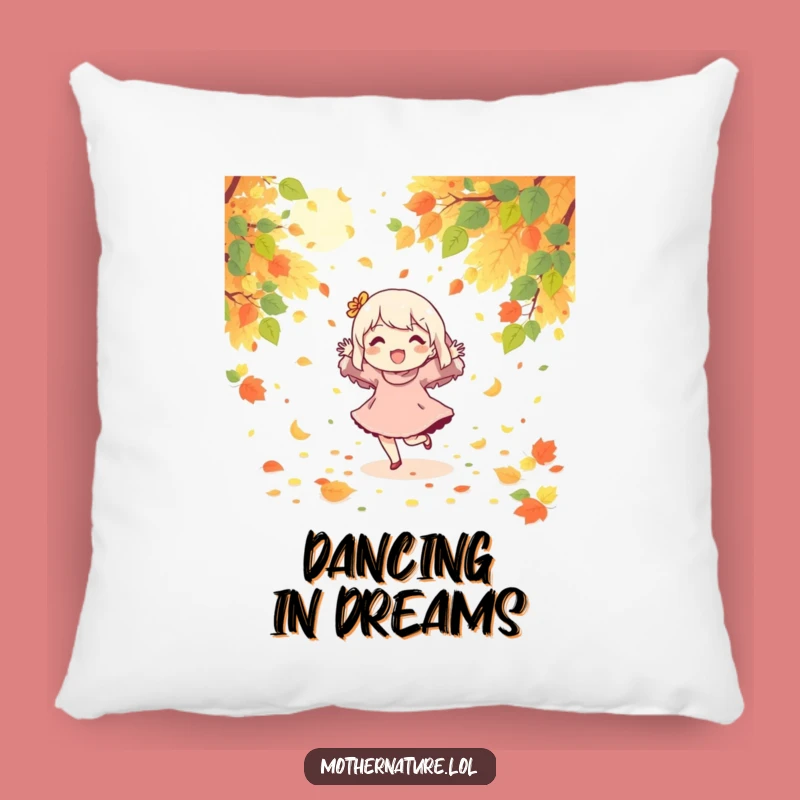 Funny Dancing Character Pillow, Cozy Autumn Joy Comfort, Hilarious Gift
