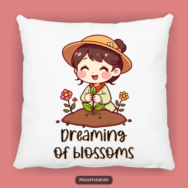 Funny Mother Nature Flower Seed Pillow - Cozy Instant Garden Decor