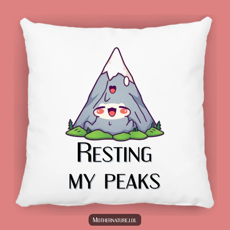 Funny Mountain Peak Pillow: Soft Comfort with a Satisfied Yawn