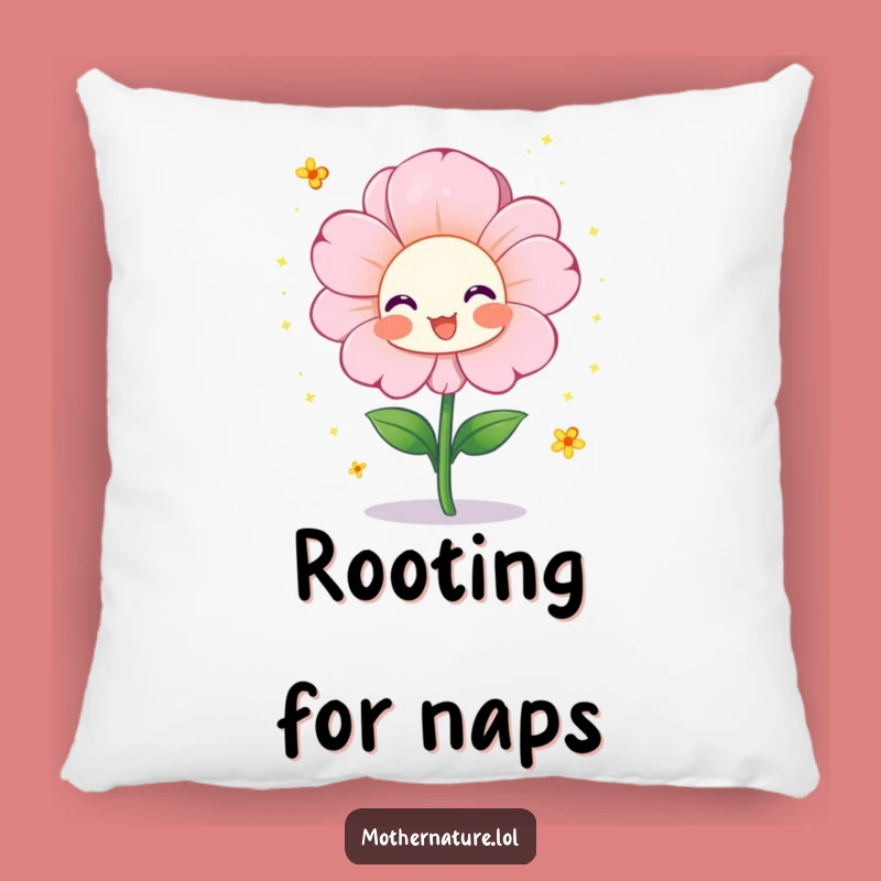 Funny Blooming Flower Pillow: Cheerful Character, Sparkle Accents, Comfy Decor