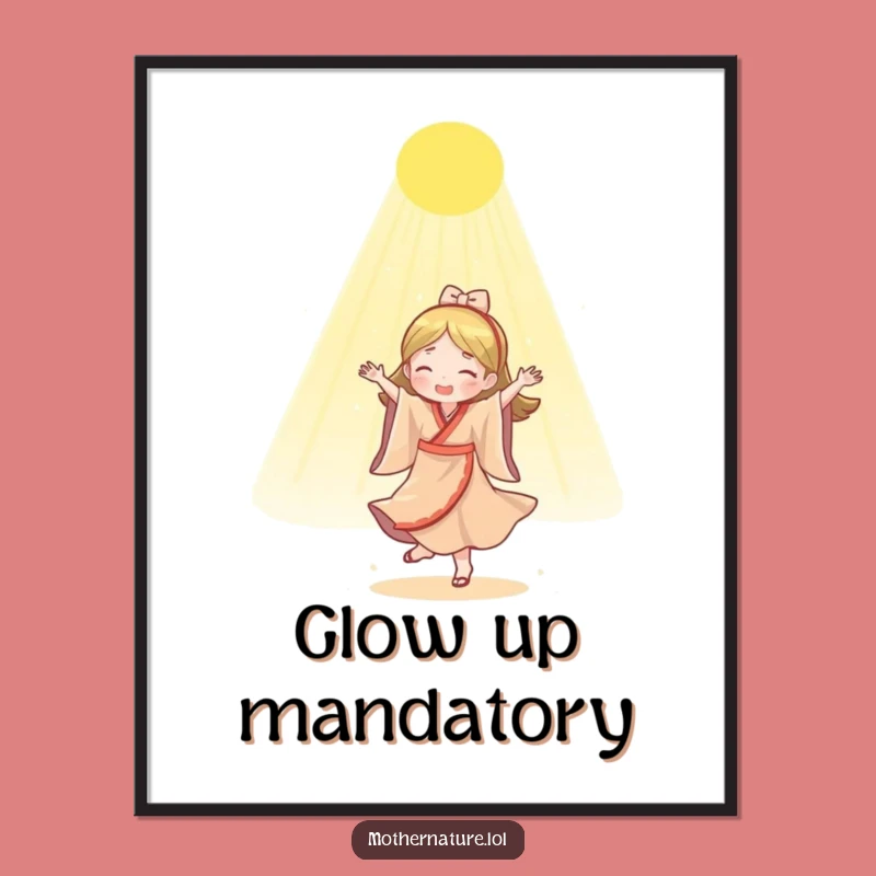 Funny Mother Nature Dancing Digital Art: Instant Sunshine for Your Walls