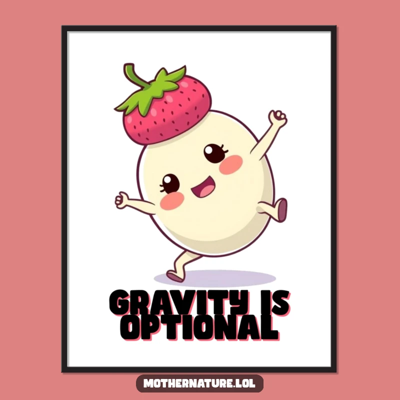 Funny Berry Cartwheel Digital Art: Determined Fruit Acrobatics for Your Walls