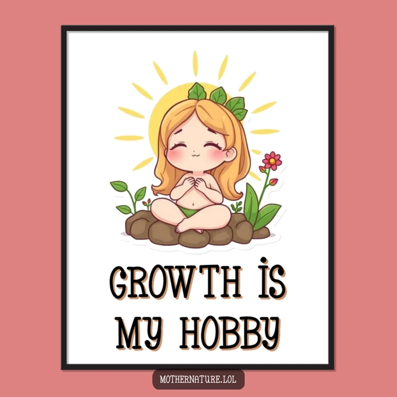 Funny Content Mother Nature Sunbathing Digital Art - Instant Peaceful Decor