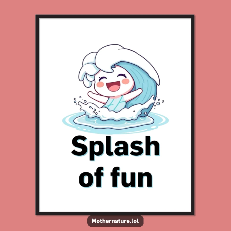 Funny Laughing Wave Digital Art: Playful Splash for a Hilarious Gift