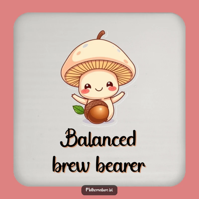 Funny Mushroom Acorn Coaster: Protect Surfaces with Woodland Whimsy