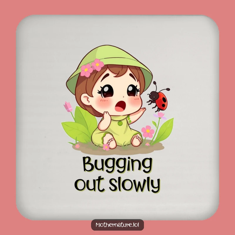 Funny Surprised Mother Nature Tickled Bee Coaster - Protect Surfaces with Playfulness