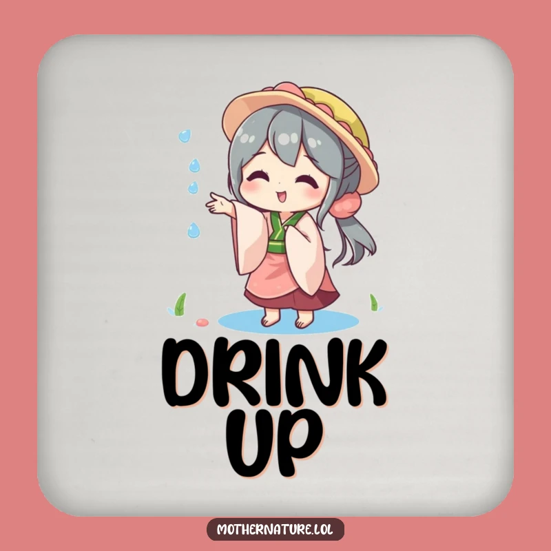 Funny Playful Mother Nature Coaster, Whimsical Protection for Surfaces