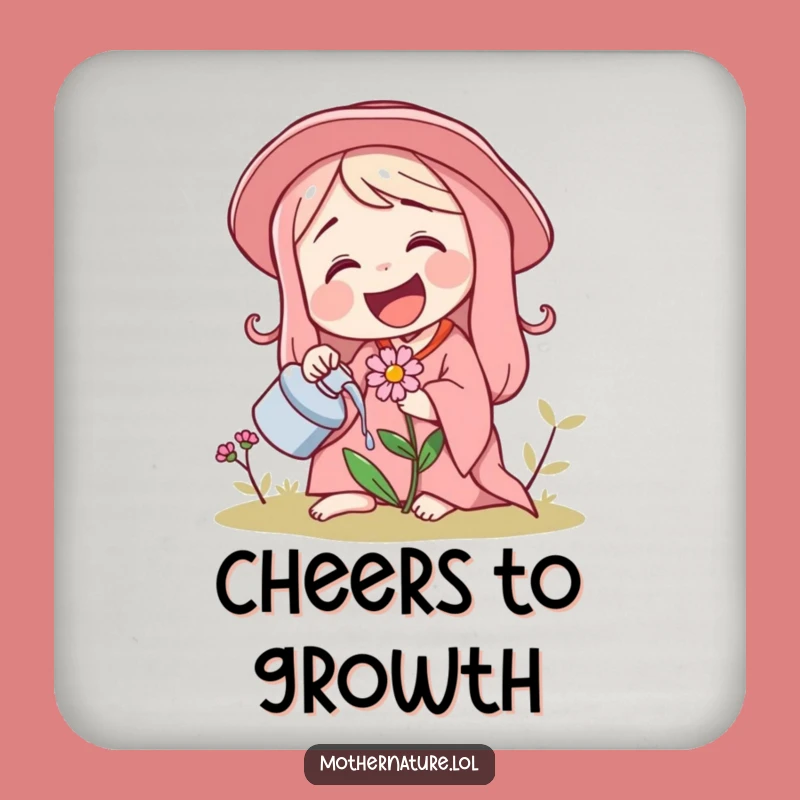 Funny Mother Nature Laughing Coaster, Joyful Protection for Your Surfaces