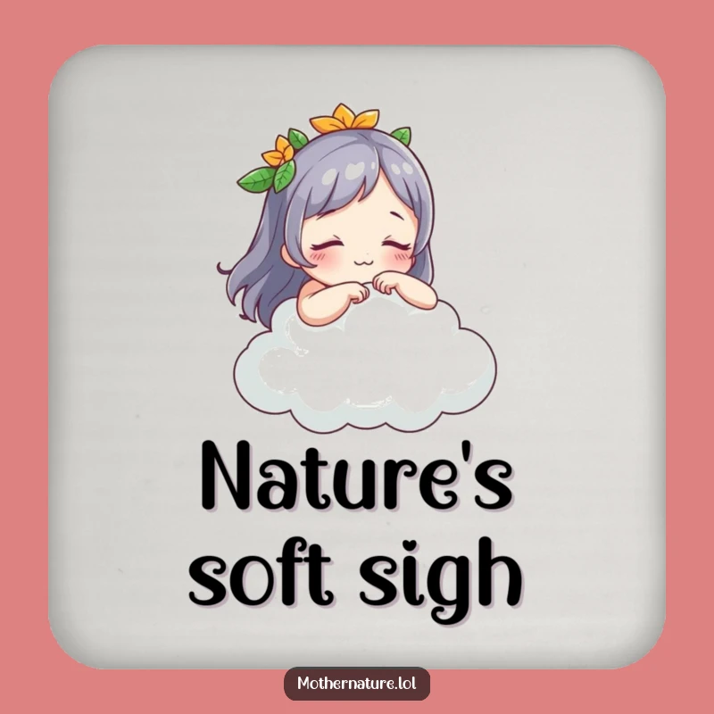 Funny Mother Nature Tickling Cloud Coaster Set - Playful Table Protection Gift