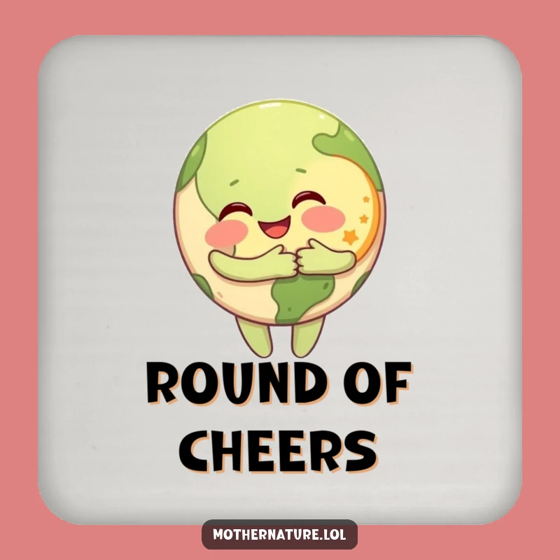 Funny Earth & Moon Coasters: Celestial Hugs for Your Drinks, Perfect Funny Gift